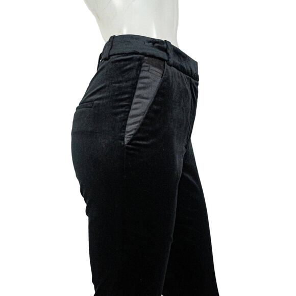 The KOOPLES Women's Black Velvet ankle Trouser Pants Size 32 - Picture 10 of 11